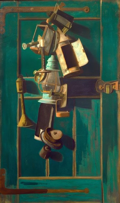 Stilleben med lanterner af John Frederick Peto