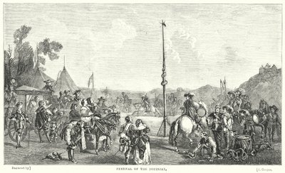 Festival of the Popinjay (gravering) af John Frederick Tayler