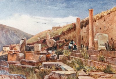 Delphi. Athenernes portik af John Fulleylove