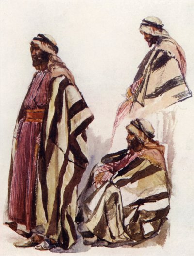 Fellah i feriekjole (farve litho) af John Fulleylove