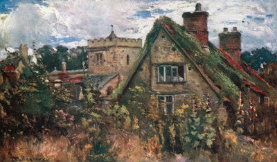 Holywell Kirke (farvelitografi) af John Fulleylove