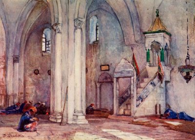 Det indre af moskeen i Samaria, 1902. af John Fulleylove
