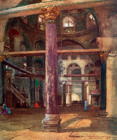 Interiør af moskeen i El Aksa fra sydøst, 1902. af John Fulleylove