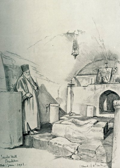Jacobs Brønd ved Sichem Nablus, 1902. af John Fulleylove