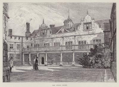Knole House, The Stone Court (litho) af John Fulleylove