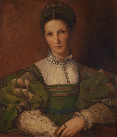 Portræt af en dame efter Sebastiano Del Piombo af John Fulleylove