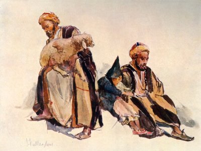 Syriske hyrder og hyrdedreng, 1902. af John Fulleylove