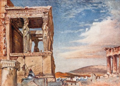 Caryatid Portico af Erechtheum fra Vesten af John Fulleylove