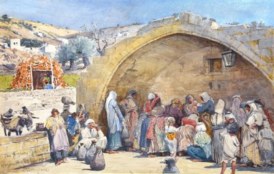 Jomfruens fontæne i Nazareth af John Fulleylove