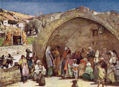 Jomfruspringvandet i Nazareth af John Fulleylove