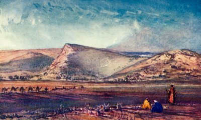 Bakkerne rundt om Nazareth fra Esdraelon-sletten, 1902. af John Fulleylove