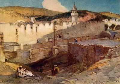 Moskeen i Hebron over Machpelah-hulen, 1902. af John Fulleylove