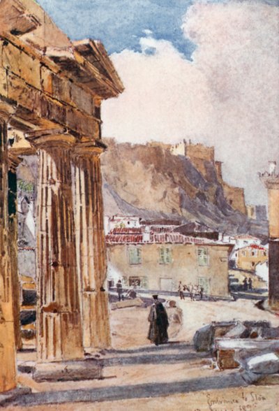 Portico af Athena Archegetis af John Fulleylove