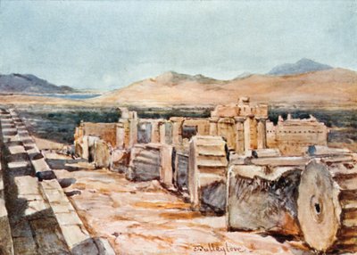Propylæerne fra den nordlige kant af Parthenon-platformen af John Fulleylove