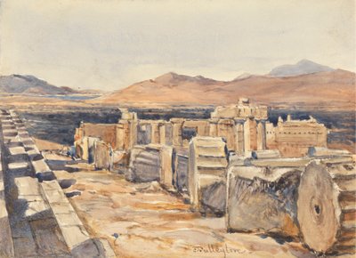 Propylæerne fra den nordlige kant af Stylobate of the Parthenon, Athen af John Fulleylove