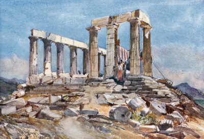 Athenas tempel ved Sunium fra nord af John Fulleylove