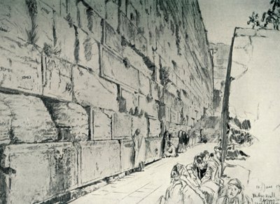 Grædestedets mur, 1902. af John Fulleylove