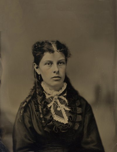 Portræt af en kvinde, ca. 1870. af John G Ellinwood