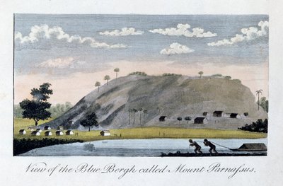 Udsigt over Blue Bergh kaldet, Mount Parnassus, 1813 af John Gabriel Stedman