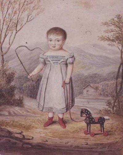 Pige med en legetøjshest af John Gadsby Chapman