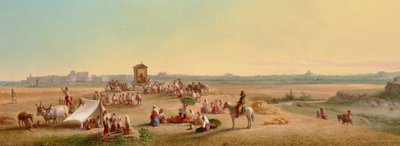 Messegudstjeneste på Campagna 1878 (olie på panel) af John Gadsby Chapman