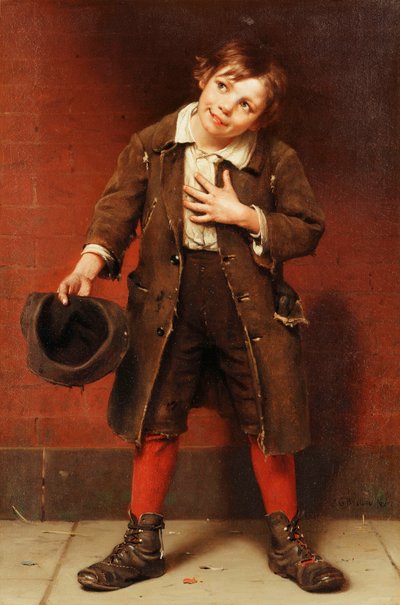 Tiggerdreng, ca. 1885-1887 af John George Brown
