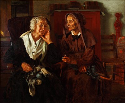 Naboerne 1881 (olie på lærred) af John George Brown