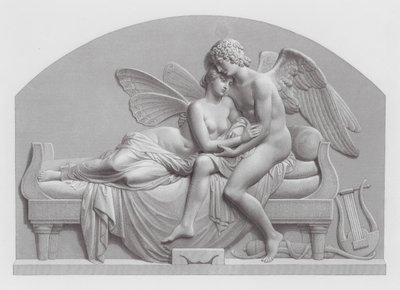 Amor og Psyke (gravering) af John Gibson
