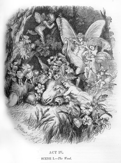 En skærsommernatsdrøm af William Shakespeare af John Gilbert