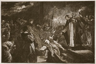 Kardinal Wolsey i Leicester Abbey, illustration fra 