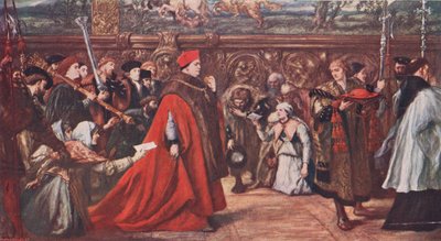 Kardinal Wolsey går i procession til Westminster Hall 1515 af John Gilbert