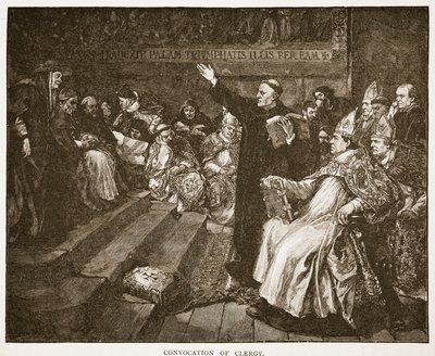 Convocation of Clergy, illustration fra "The Church of England: A History for the People