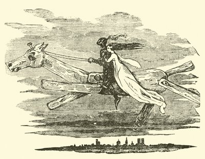 Don Quijote på den fortryllede hest af John Gilbert