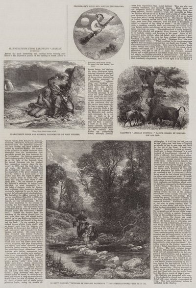 Illustrationer fra Baldwins afrikanske jagt af John Gilbert