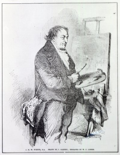 Joseph Mallord William Turner, graveret af W.J. Linton, ca. 1837 (gravering) af John Gilbert
