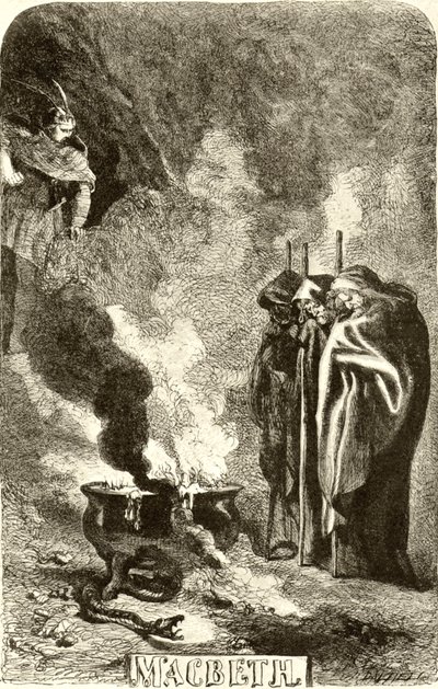 SHAKESPEARE - Macbeth - de tre hekse af John Gilbert