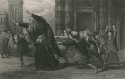 Shylock efter retssagen, købmand i Venedig af John Gilbert