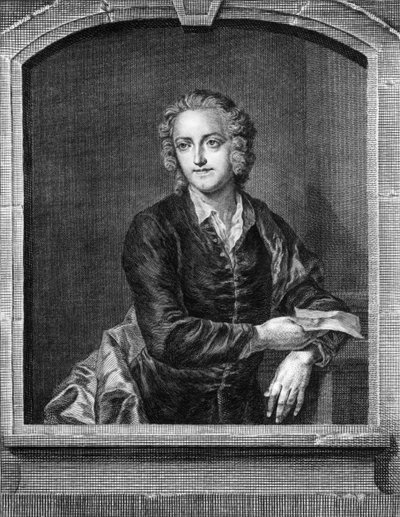 Portræt af Thomas Gray (1716-71) af John Giles Burckhardt