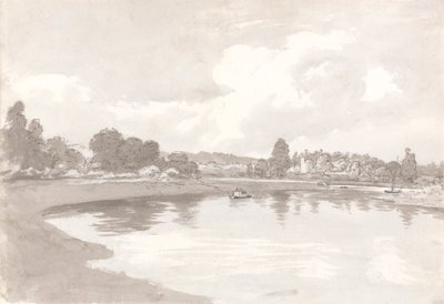 Ved floden Wye med Wilton Castle Ruins på et sving i floden af John Glover