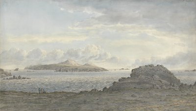 St. Davids Head, Pembrokeshire, ca. 1805 (wc på papir) af John Glover