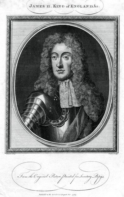 Kong James II af England, 1787. af John Goldar