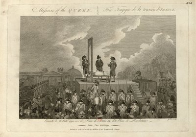 Henrettelsen af Marie Antoinette den 16. oktober 1793, 1793-1794. af John Goldar