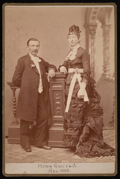 Portræt af Henry Gass 1835-1884 og hustru Emma Dibble, november 1880. af John Goldin