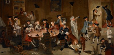 Kaptajner i Surinam, ca. 1752-58 (olie på sengetæppe) af John Greenwood