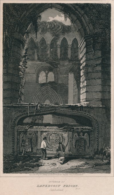 Interiør af Lanercost Priory. Cumberland, 1814 af John Greig