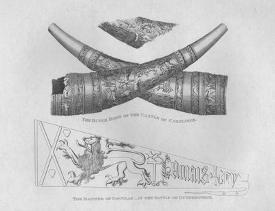 The Bugle Horn of the Castle of Carslogie & The Banner of Douglas i slaget ved Otterbourne, af John Greig
