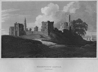 Warkworth Castle, Northumberland, 1814 af John Greig