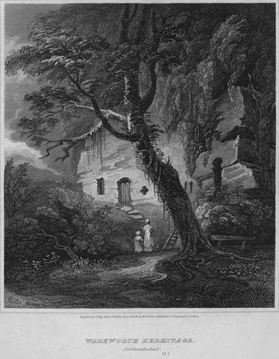 Warkworth Hermitage, Northumberland, 1814 af John Greig