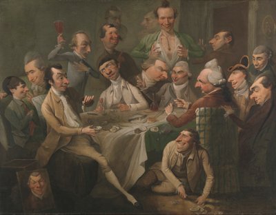 En karikaturgruppe af John Hamilton Mortimer
