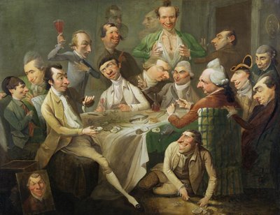 A Caricature Group, ca. 1776 (olie på lærred) af John Hamilton Mortimer